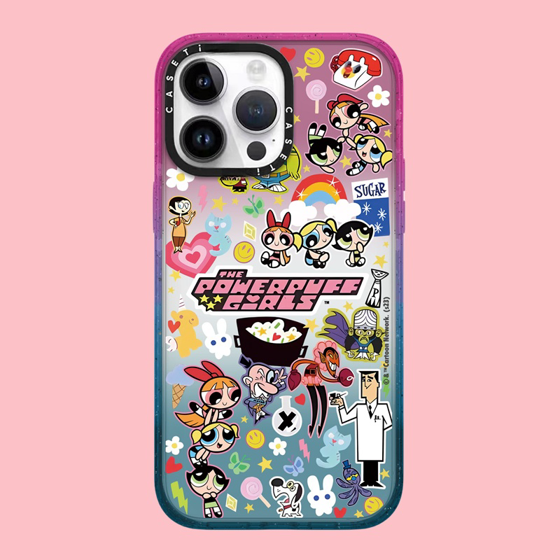 caseti联名棉花糖飞天小女警贴纸fy苹果手机壳iphone11 12 13 14 15 16promax磁吸新款2025网红爆款保护套