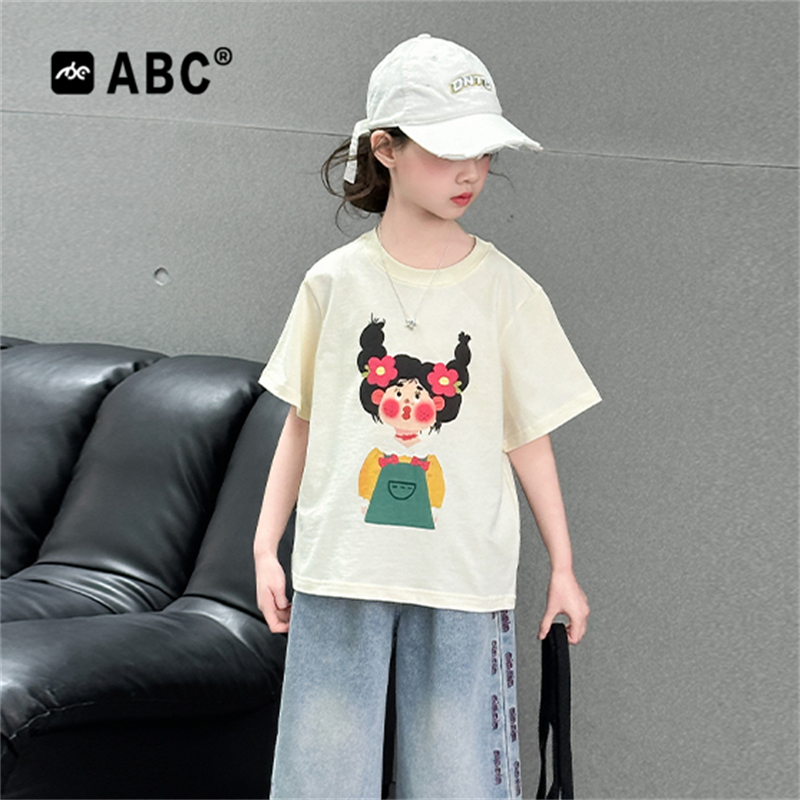 ABC品牌童装女童T恤夏款