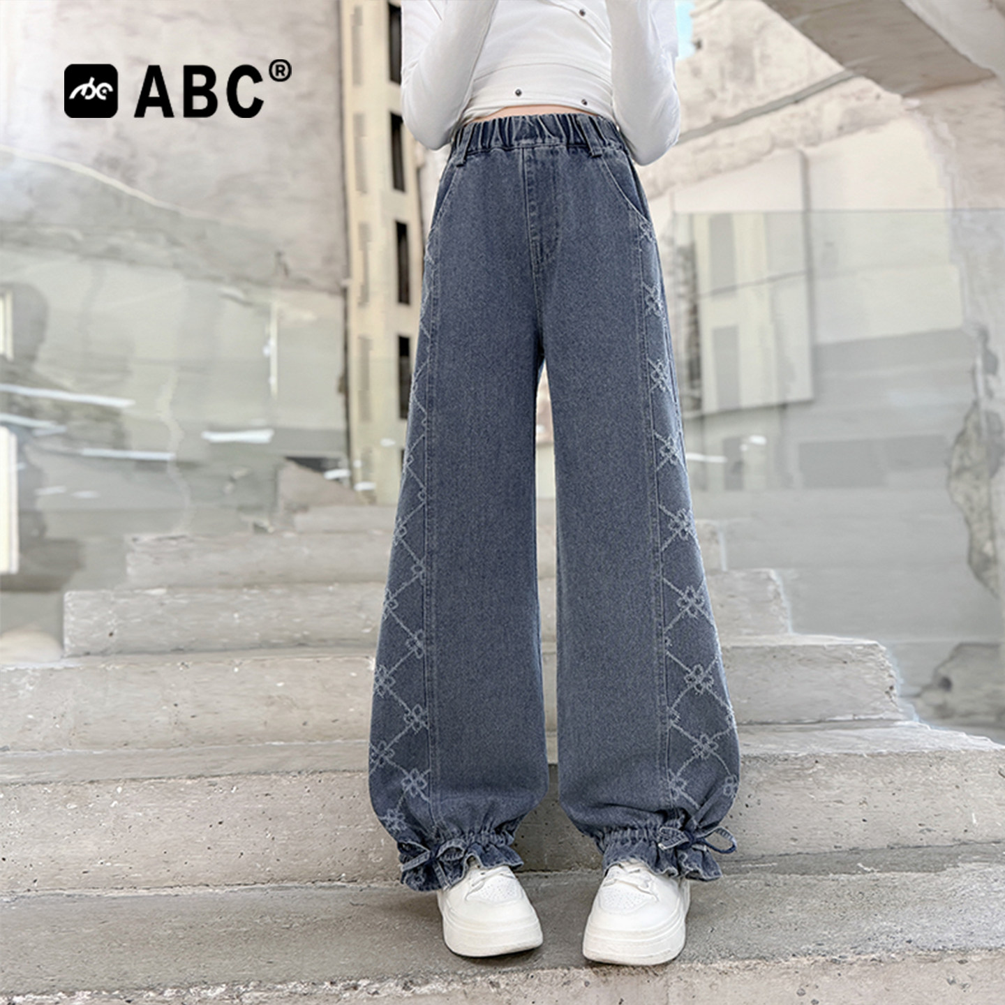 ABC女童春秋牛仔裤2026新款图片
