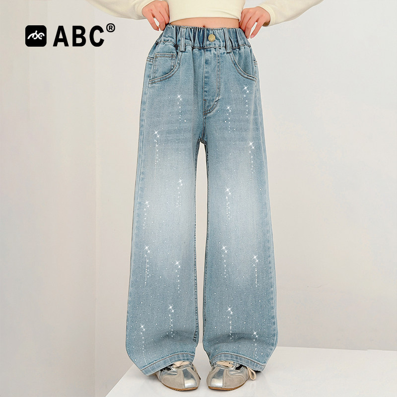 ABC女童春秋裤子中大童直筒裤