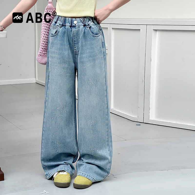 ABC女童春秋裤子中大童阔腿裤