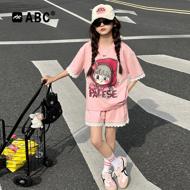 ABC品牌童装女童套装夏款