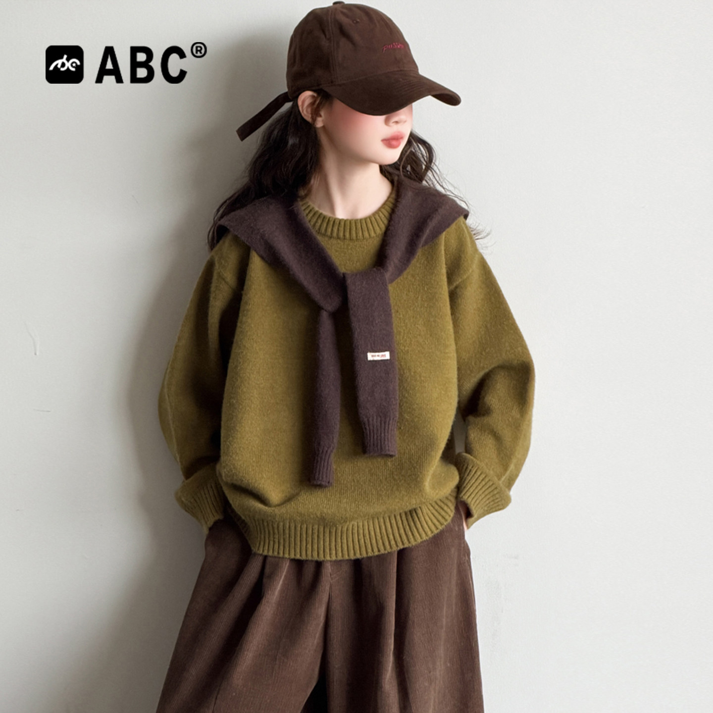 ABC女童毛衣秋冬2026新款儿童春秋洋气童装中大童秋装韩版针织衫