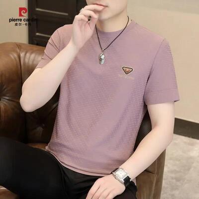 皮尔卡丹短袖t恤男伊力特针织衫
