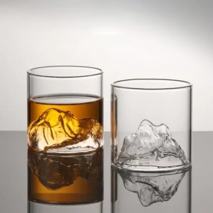 高硼硅玻璃观山杯藏山杯威士忌酒杯高硼硅玻璃家用水杯创意单层杯
