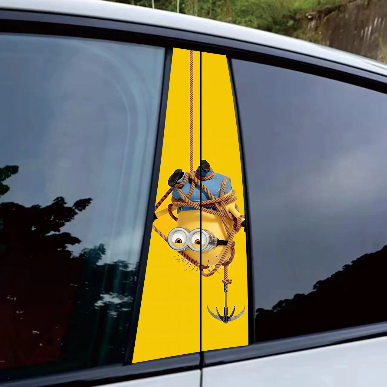 小黄人汽车中柱贴纸车窗个性创意贴彩绘装饰贴画B柱防划痕汽车贴,汽车用品/电子/清洗/改装,汽车装饰贴/反光贴,淘宝优惠券,粉丝福利购,淘宝优惠卷