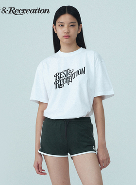 RestandRecreation官方字母logo短袖T恤2025RR宽松休闲上衣女潮牌