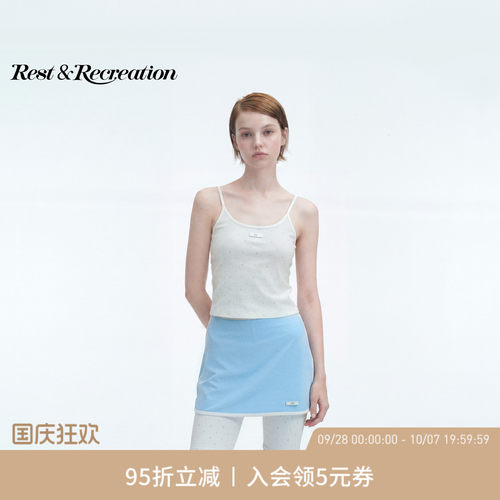 【明星同款】RestandRecreation官方2026新款RR胶囊织标吊带背心