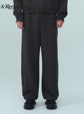 【明星同款】RestandRecreation2025新款RR字母印花抽绳运动卫裤