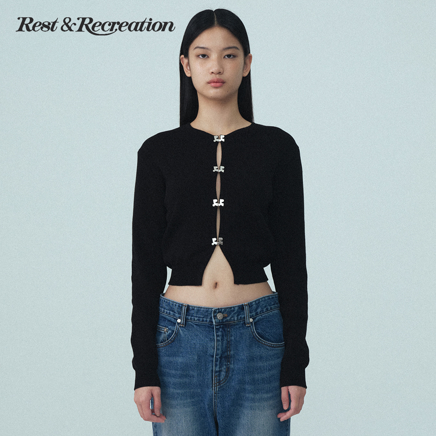 RR短款针织开衫2025新款