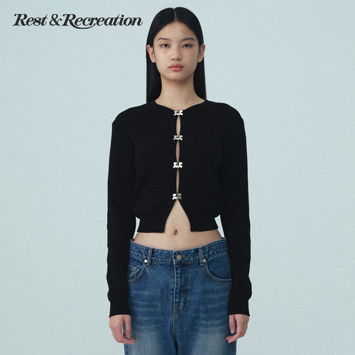 RR短款针织开衫2025新款