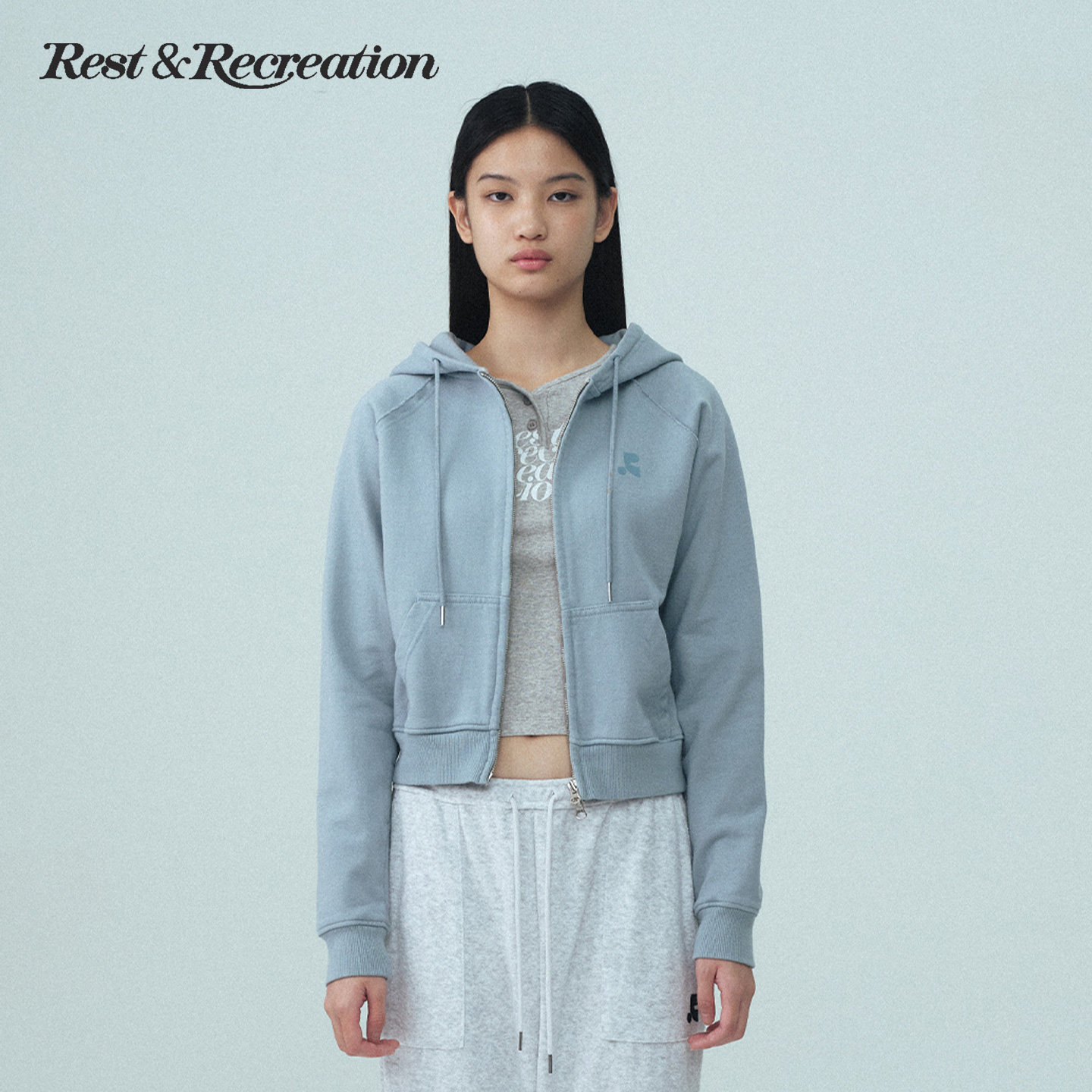 RestandRecreation拉链连帽卫衣