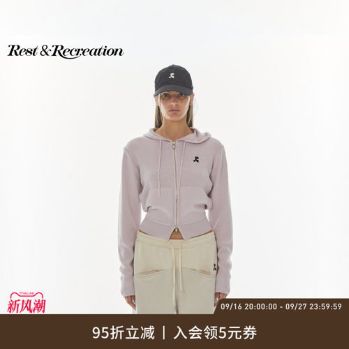 RR收腰连帽针织开衫毛衣