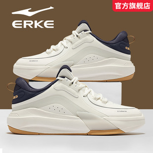 运动板鞋 鸿星尔克制霸3男鞋 皮面软底复古学生小白鞋 新款 2025冬季