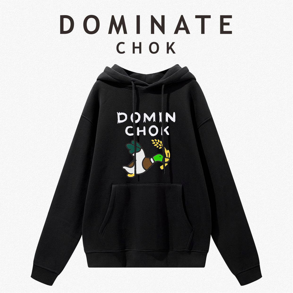 Chok 25SS 秋冬新品趣味小鸟印花男女情侣休闲宽松加绒圆领卫衣