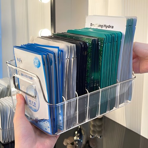 面膜收纳盒透明桌面化妆品收纳盒