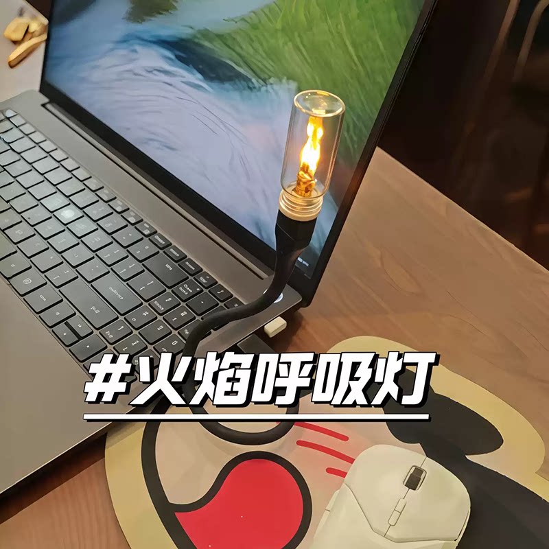 LED仿真火焰氛围灯车载桌面