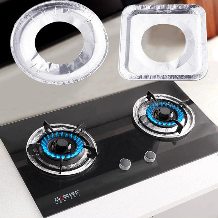 燃气灶锡纸防油垫煤气灶防油贴纸灶台垫圈炉灶垫圆形煤气加厚炉具