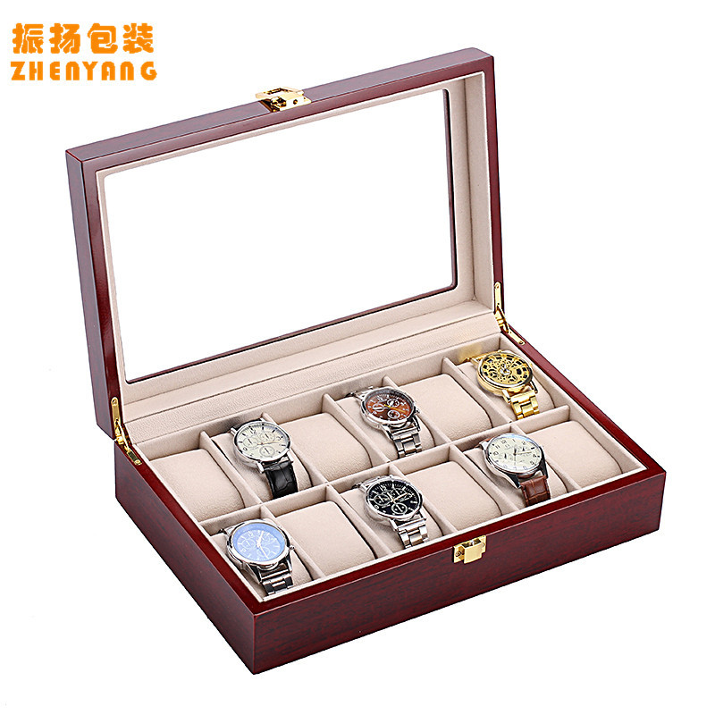 钢琴漆6位手表盒10位1手表箱子复古2位收纳盒礼品盒厂家首饰盒