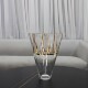 简约抽象描金边褶皱纹花器摆件餐厅客厅酒店电视柜家居装 饰品
