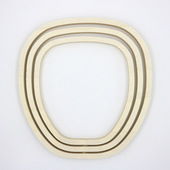 古风汉服宫扇框 异形框骨架 杨木团扇框架 木质古典团扇