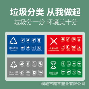 家用加厚手提式 分类垃圾袋平口式 可降解大号塑料袋子一件