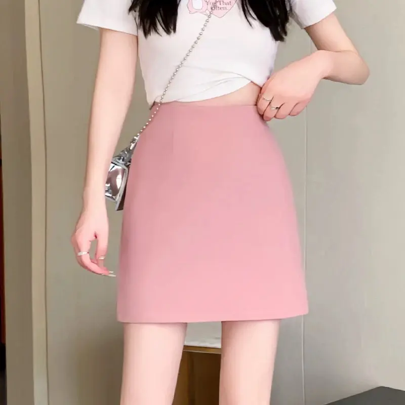 西装包臀裙秋冬复古2025新款短裙女高腰显瘦小个子 a字格子半身裙