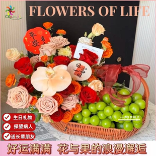 鲜花水果礼盒花篮送长辈朋友探望病人生日乔迁礼物同城配送