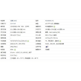 现货10.4寸 龙腾液晶模组M104GNX1