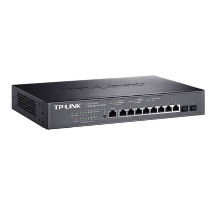 普联 TL-SG5210PE 8口全千兆三层网管PoE交换机 Web监控供电SFP