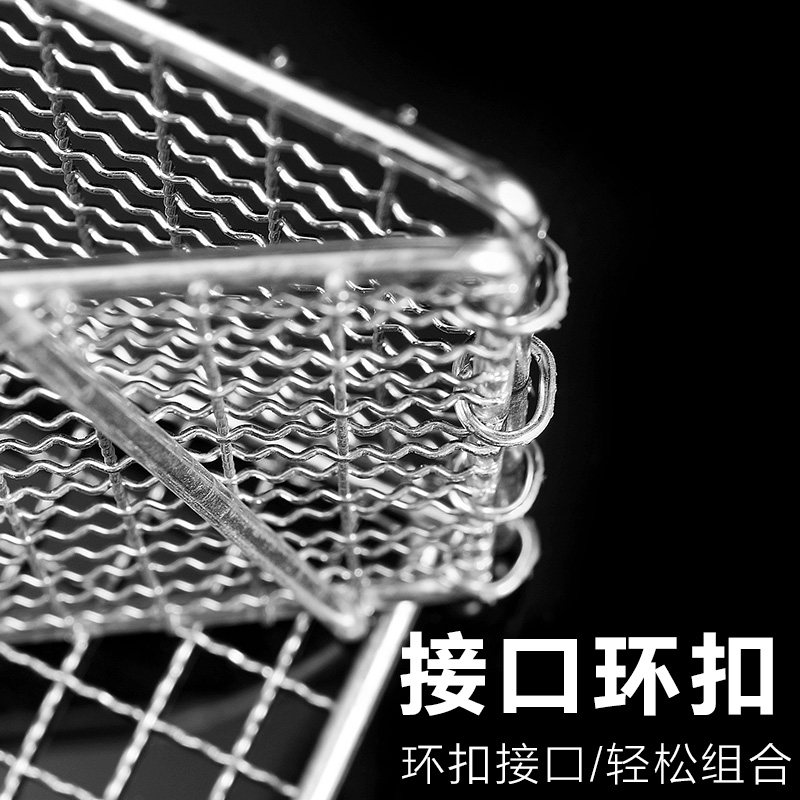 不锈钢沥水篮f子油炸网篮油条过滤洗菜篮炸筛炸网控油网漏炸框商 - 实物图