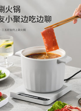 迷你电煮锅小电锅宿舍学生多功A能分体式小锅煮面分离小型火锅家