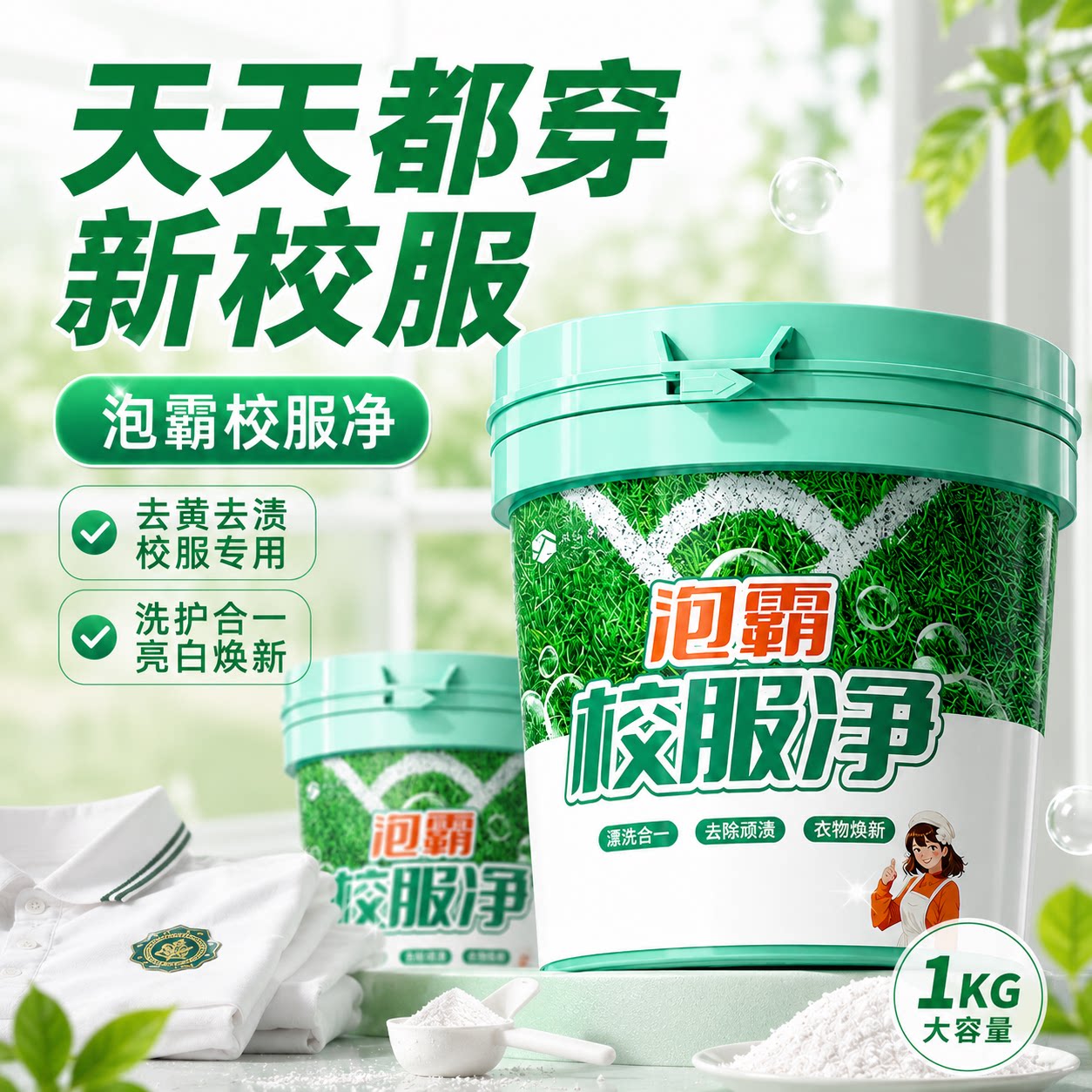 泡霸校服净洗校服强力去污渍图片