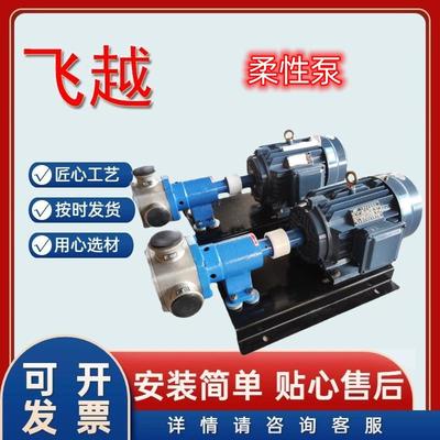 RZB挠性泵硅胶叶轮304泵头耐高温便携式豆浆泵木耳浆自吸式浆料泵