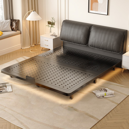 铁艺床悬浮床架钢架洞洞板双人床