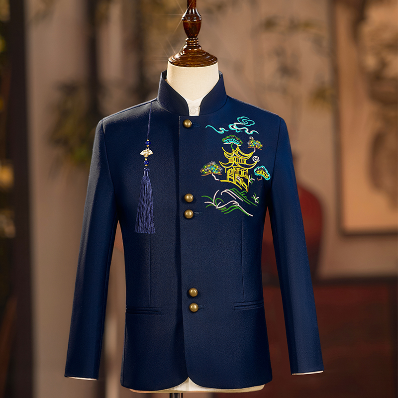儿童礼服西装套装新中式男童国风