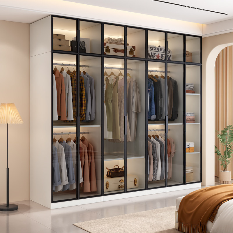 蜂窝铝玻璃衣柜家用卧室落地衣柜现代简约衣帽间玻璃门衣橱大衣橱,住宅家具,独立衣柜,淘宝优惠券,粉丝福利购,淘宝优惠卷