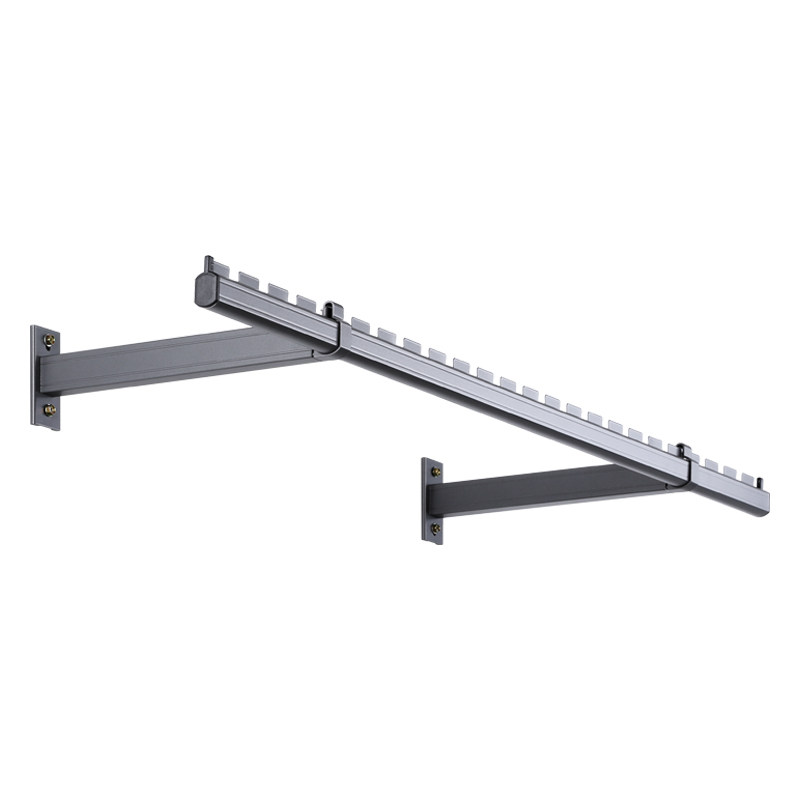 侧装晾衣架墙上固定壁挂凉衣架铝合金侧面晒P衣架横向阳台晾衣杆