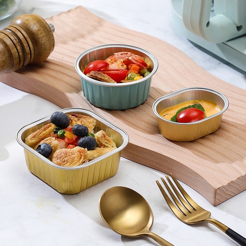 空气炸锅锡纸杯可重复使用铝箔耐烤杯家用烤箱烘焙模具Z蛋挞布丁