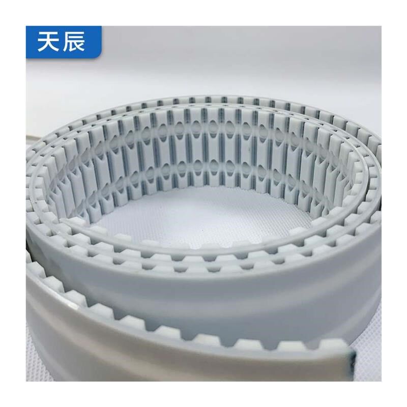 聚氨酯钢丝同步带 PU接驳无缝带 加档块皮带梯Q形齿输送带机头皮