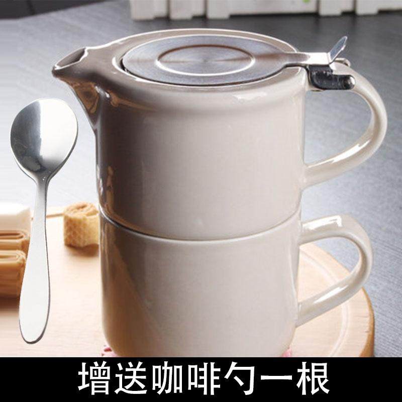 新品子母壶欧式小清m新漫咖啡泡茶壶陶瓷套装一壶茶杯快客杯茶具