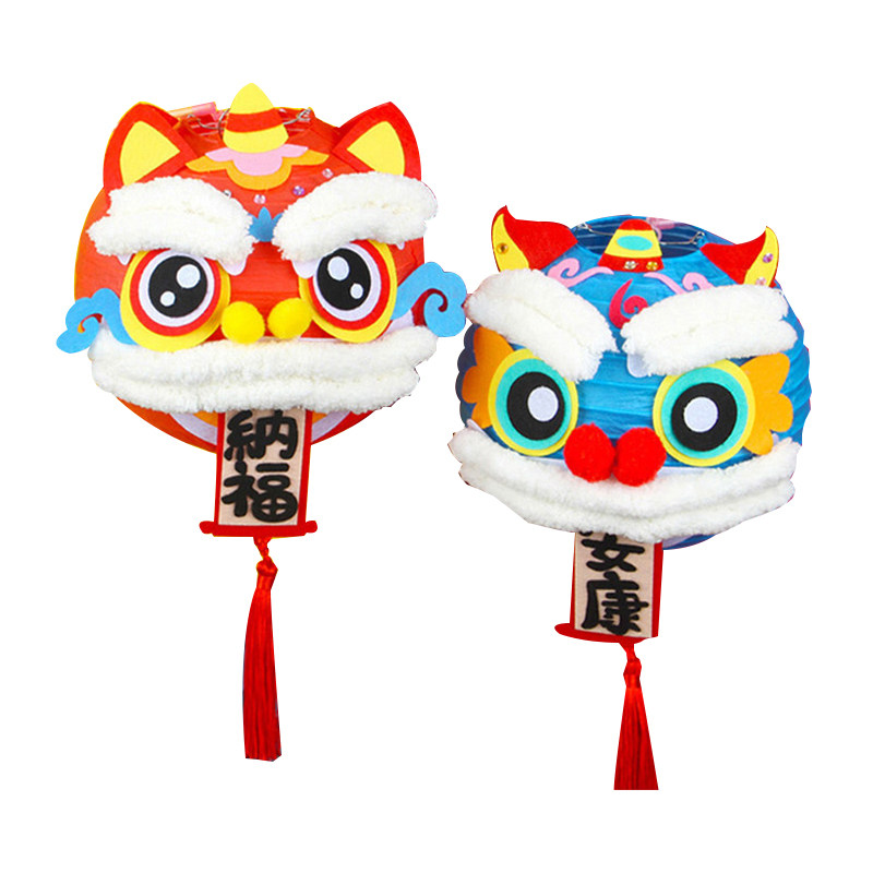 婚礼接亲拍照醒狮灯笼国潮发w光小摆件婚庆用品中式结婚礼装饰道