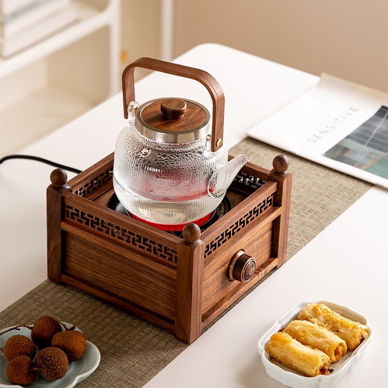 德瓷生活2d024新款小院电陶炉煮茶器办公室家用一体煮茶器围炉煮,餐饮具,煮茶炉,淘宝优惠券,粉丝福利购,淘宝优惠卷