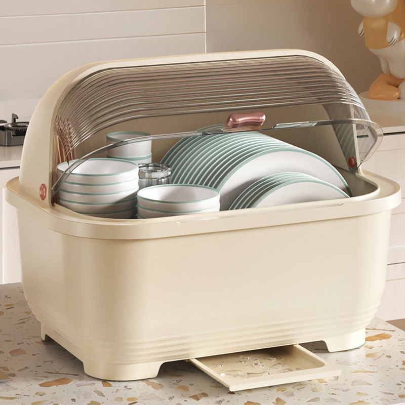 碗筷收纳盒带盖沥水碗柜家用厨房出租房用放餐具装碗碟Z盘置物架