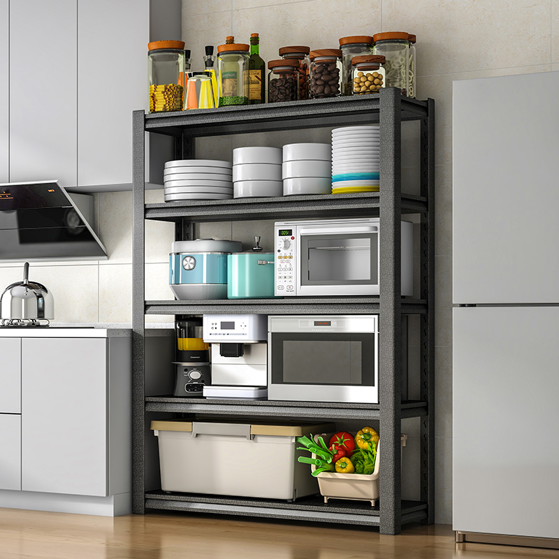 锅架厨房置物架多层落地碳钢多功能微波炉烤箱架子收纳货架储物