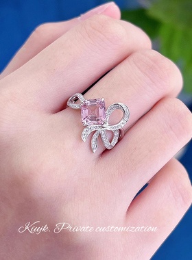 KiUJKS925纯银蝴蝶结戒指