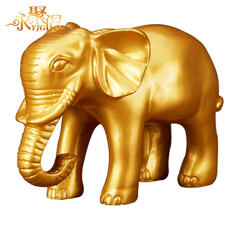 树脂大象工艺品东南亚风格摆件仿铜吉祥如意家居装饰圣诞