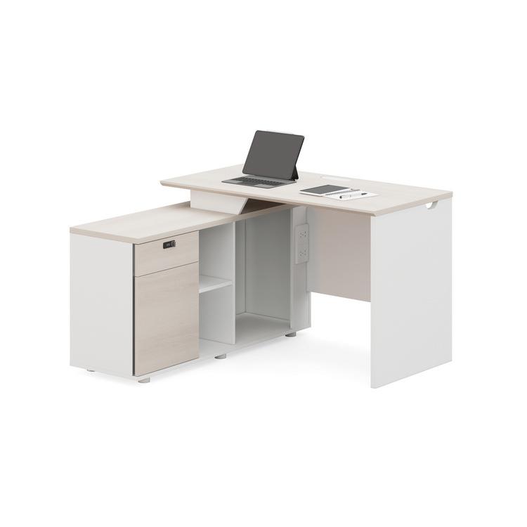 1.4米转角职员桌双人位办公电脑桌组合带侧柜财务桌小型经理桌椅