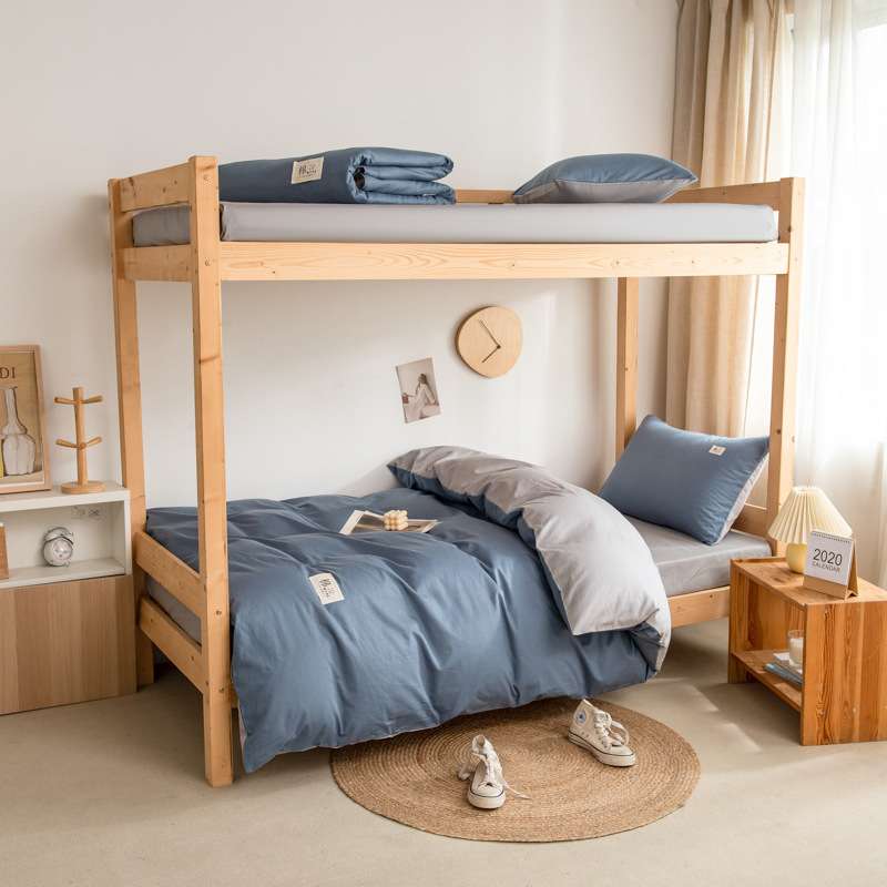 纯棉学生宿舍三件套床上用品全棉床单被套单人床被子床品纯色套件