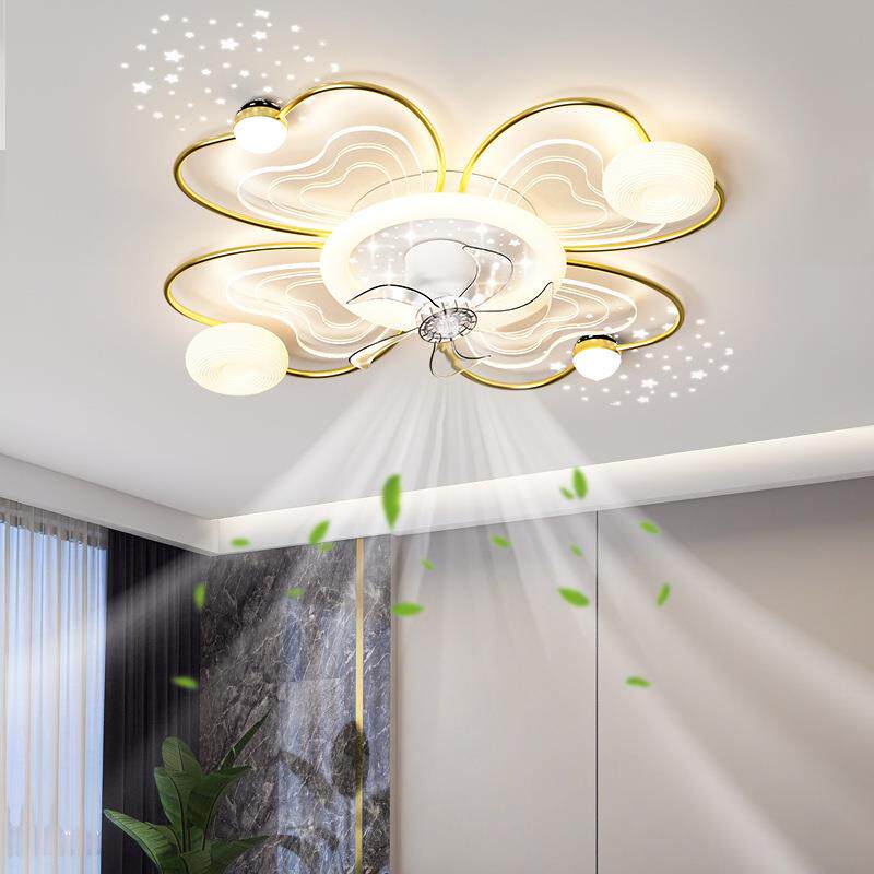 客厅灯主灯奶油风2026年新款灯具现代简约大气卧室吸顶摇头风扇灯